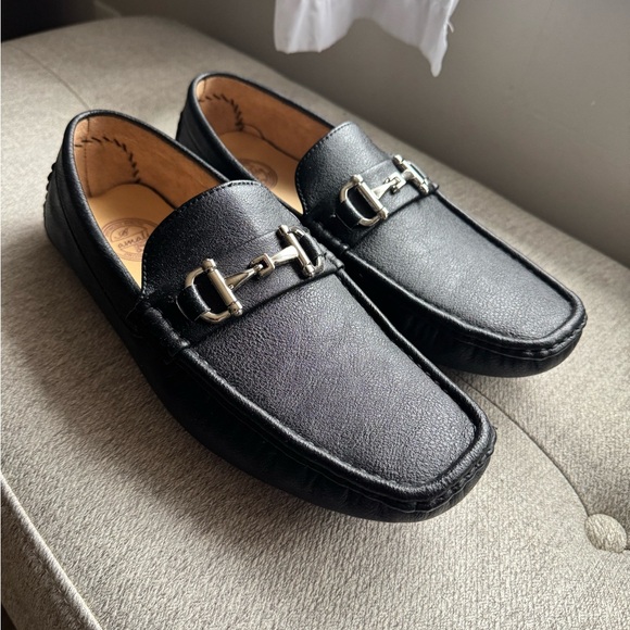 Men's Black Driving Loafers - Picture 10 of 15